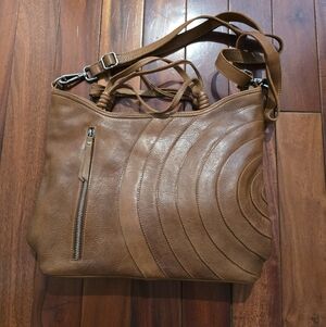 NWOTs Latico Leathers Joplin Leather Crossbody Bag In Cognac